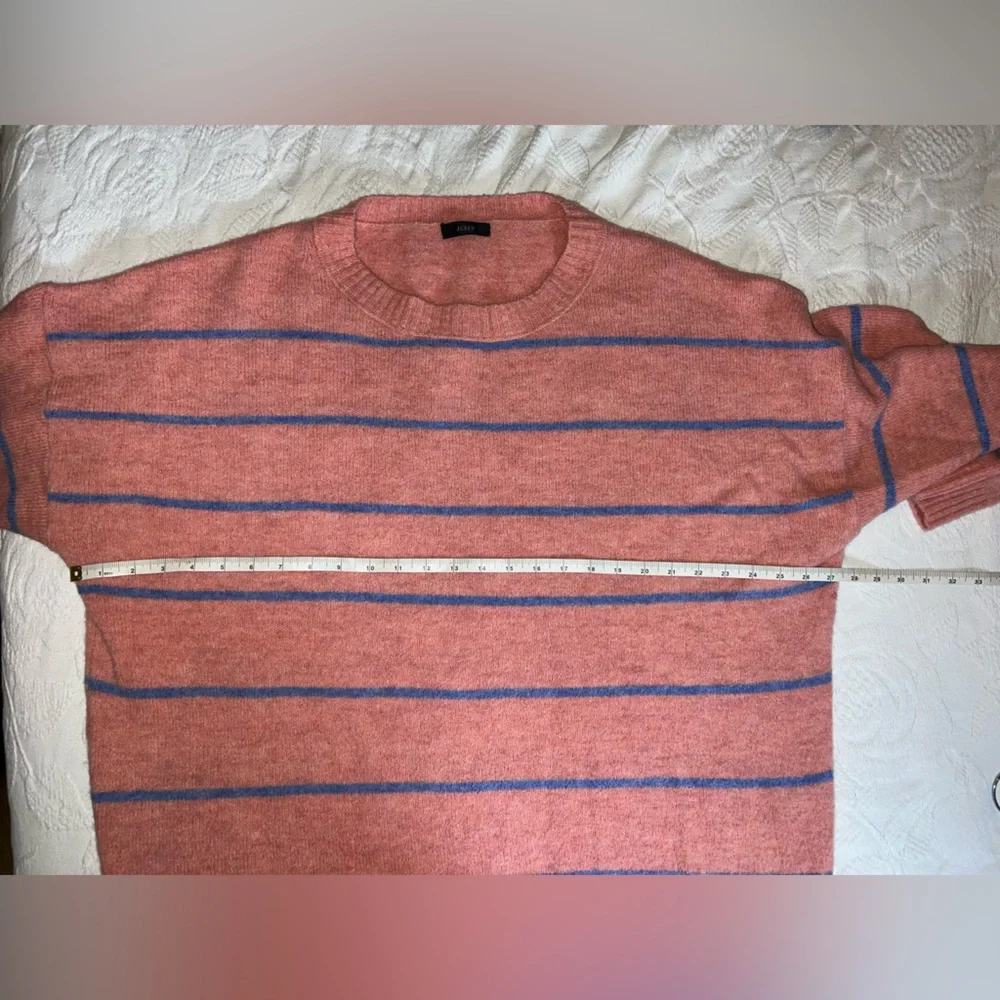 J. Crew Oversized Pink Striped Sweater